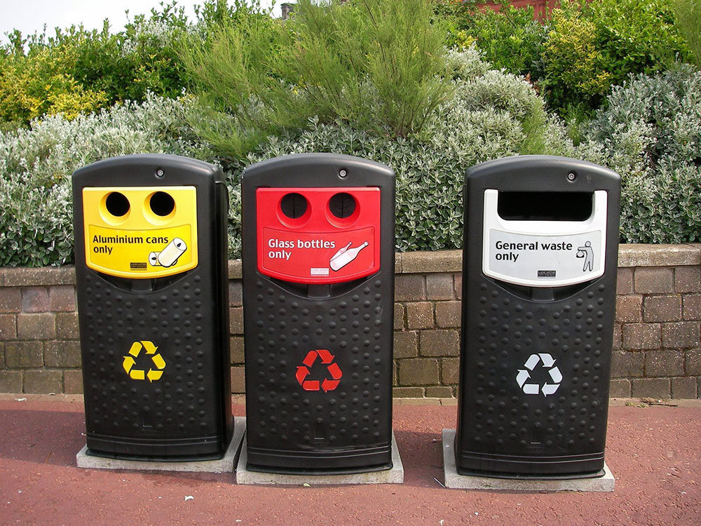Designated Waste Recycling Bins