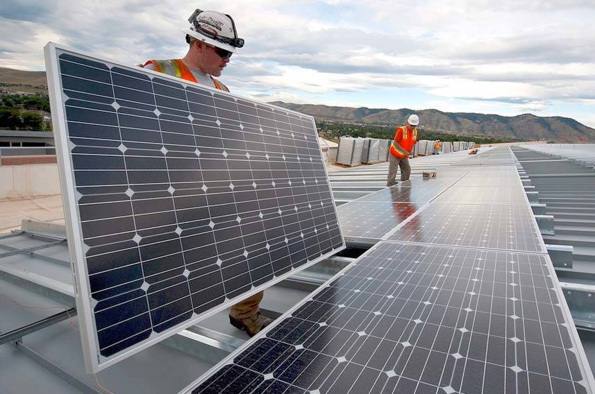 Contractors Installing Solar Panels